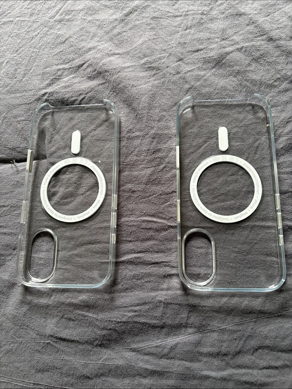 Clear Magnetic-Compatible Phone Case with White MagRing
